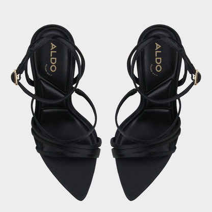 Solania Black Women's Strappy sandals - Strappy heeled sandal, Stiletto heel Aldo Black