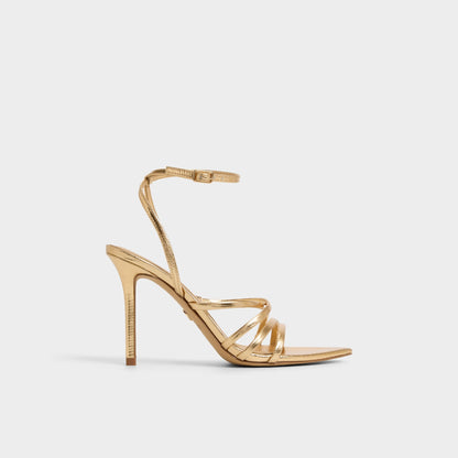 Solania Gold Women's Heeled sandals - Strappy heeled sandal, Stiletto heel Aldo Gold