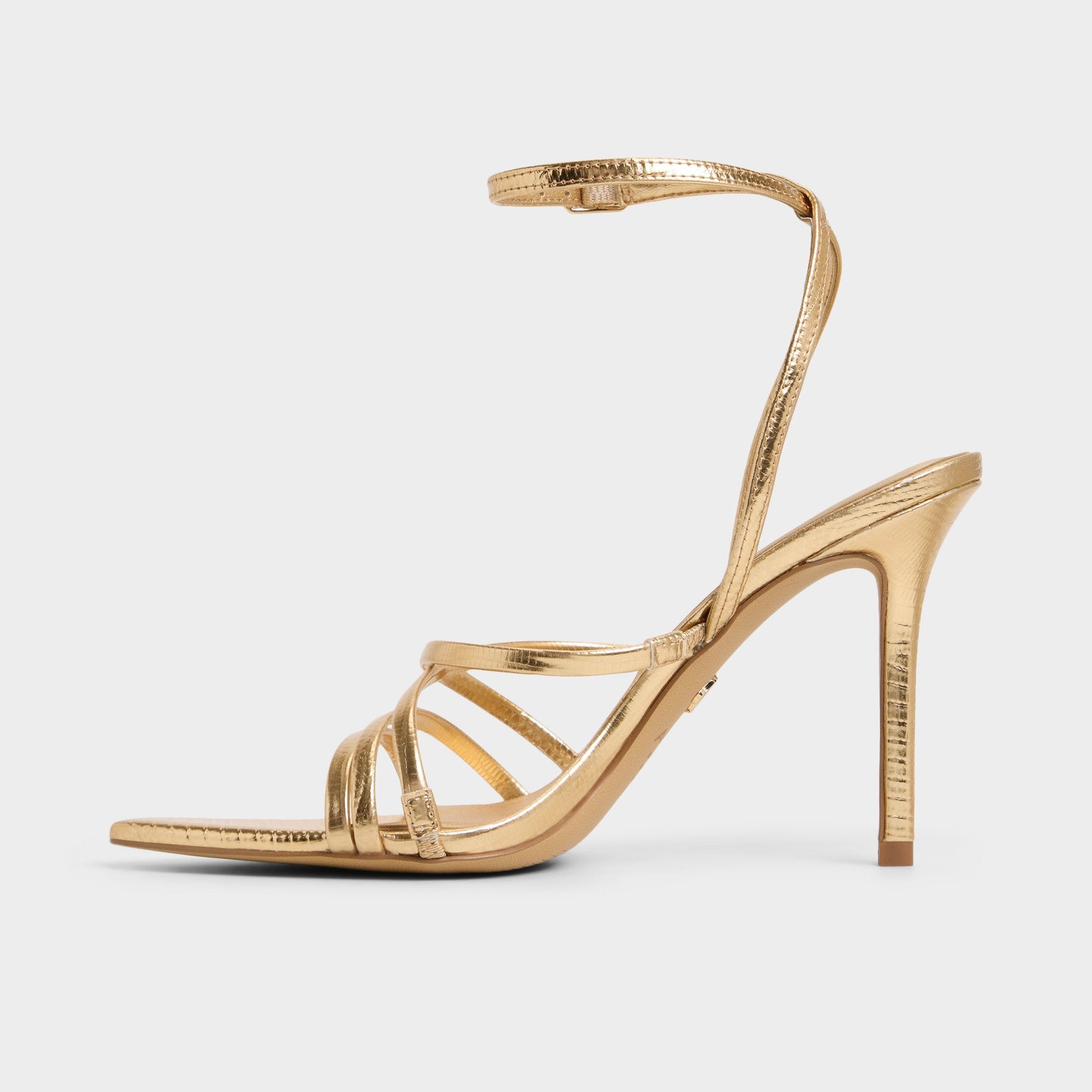 Solania Gold Women's Heeled sandals - Strappy heeled sandal, Stiletto heel Aldo Gold