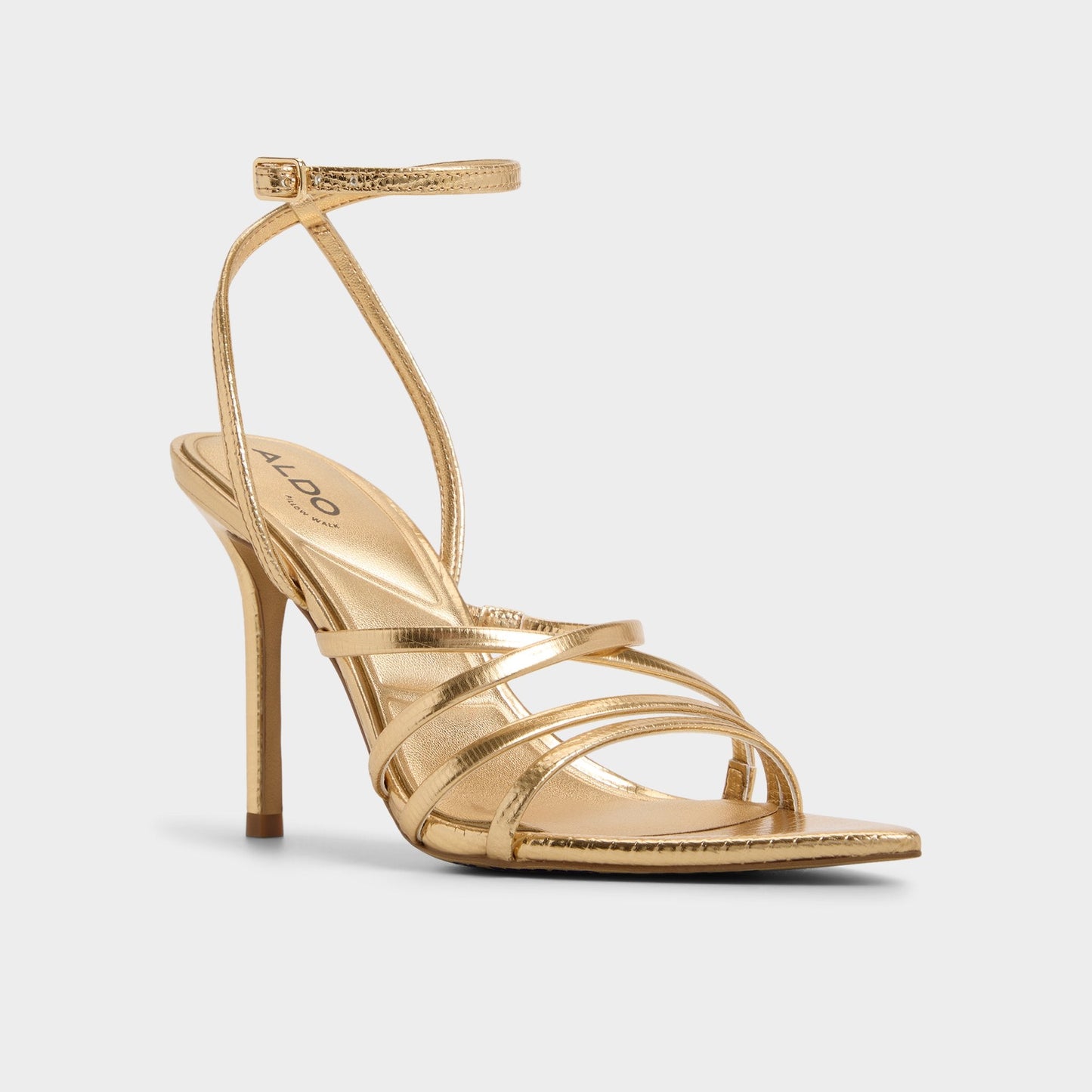 Solania Gold Women's Heeled sandals - Strappy heeled sandal, Stiletto heel Aldo Gold