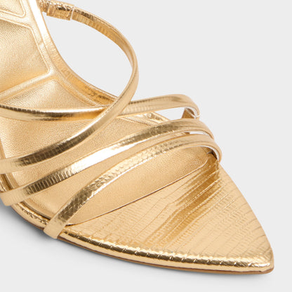 Solania Gold Women's Heeled sandals - Strappy heeled sandal, Stiletto heel Aldo Gold