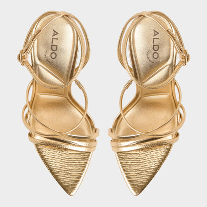 Solania Gold Women's Heeled sandals - Strappy heeled sandal, Stiletto heel Aldo Gold