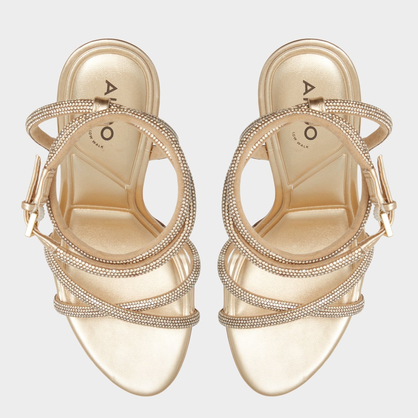Manaelden Gold Women's Heeled sandals - Strappy heeled sandal, Stiletto heel Aldo Gold