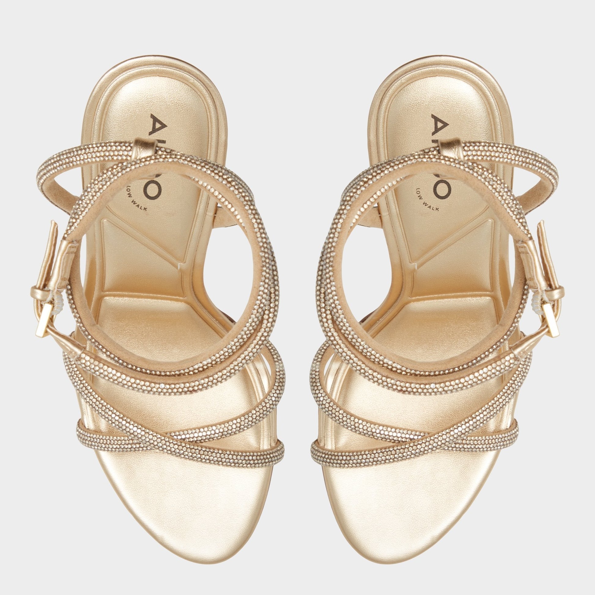 Manaelden Gold Women's Heeled sandals - Strappy heeled sandal, Stiletto heel Aldo Gold