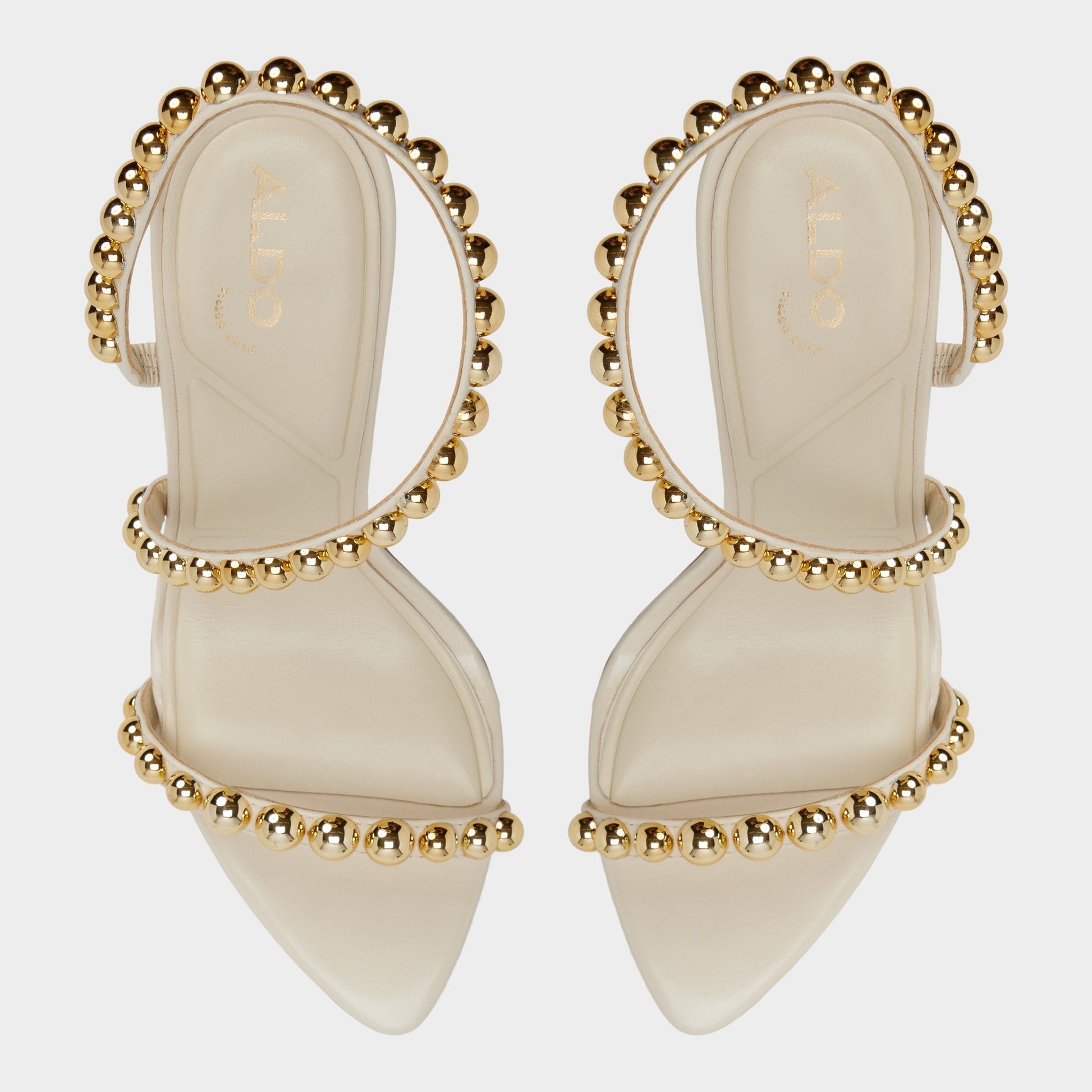 Attey in Cream - Strappy heeled sandal, Stiletto heel Aldo Cream