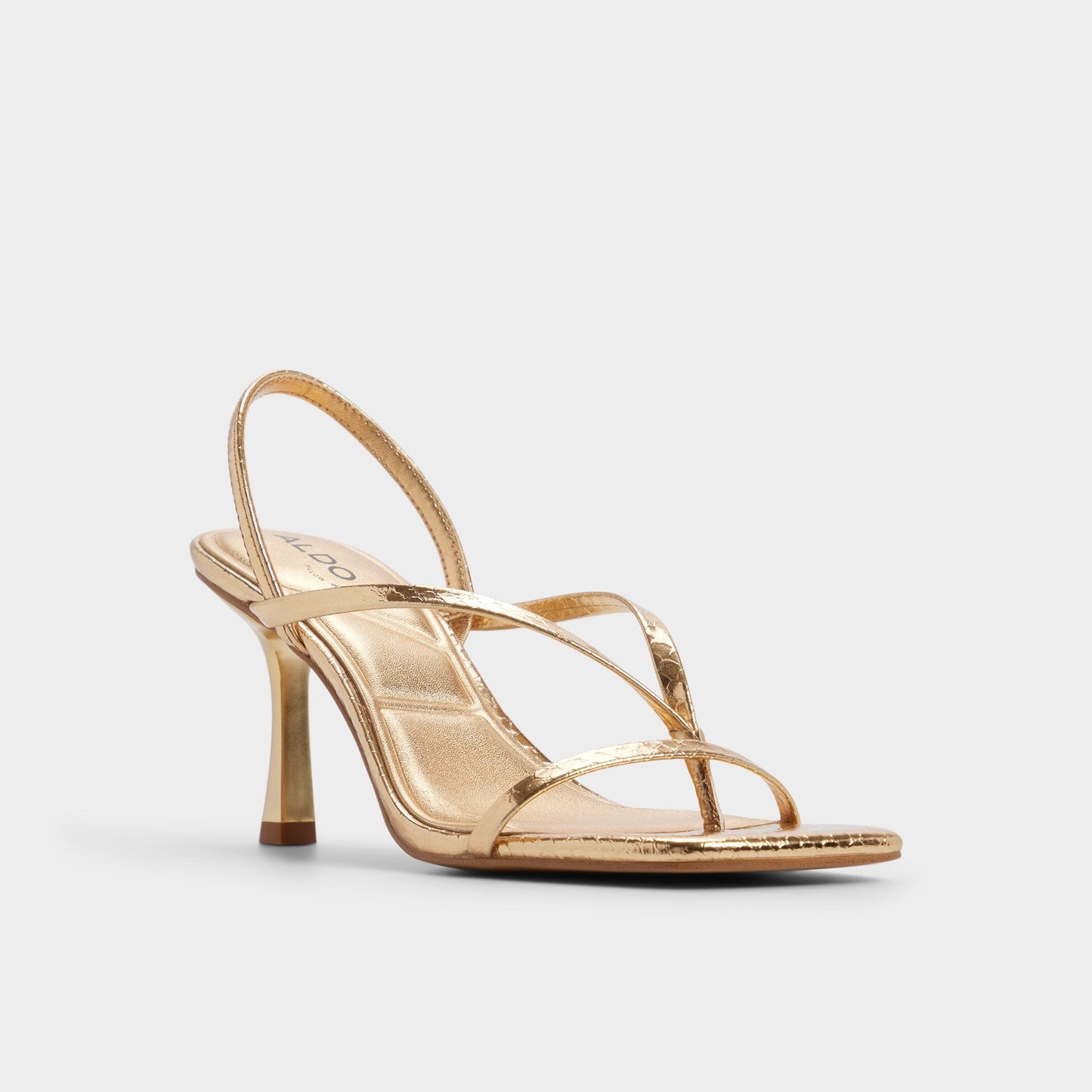 Riva in Gold 14213553 - Sling back heeled sandal, Stiletto heel Aldo Gold