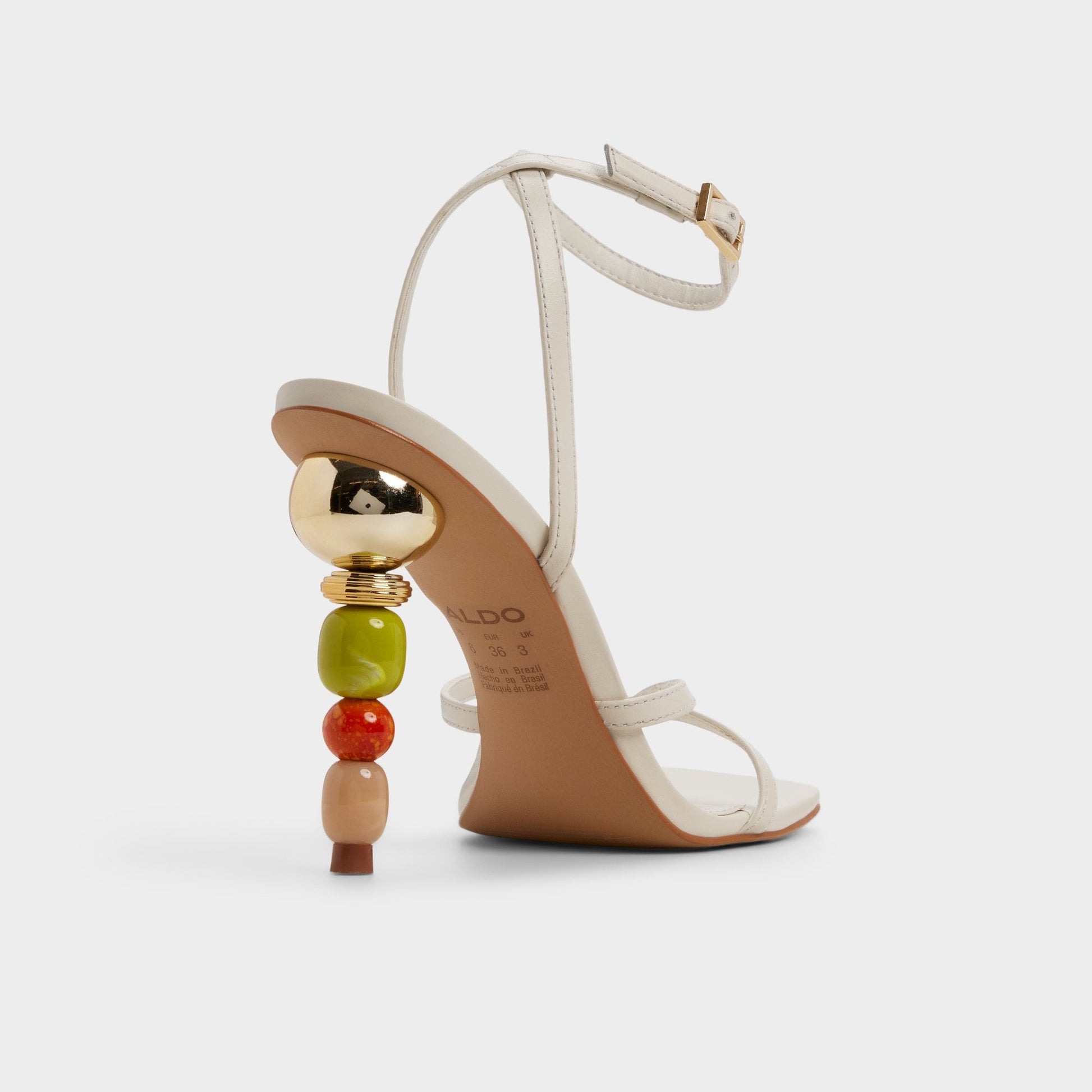 Beachglass in White Bone - Strappy heeled sandal Aldo White/bone