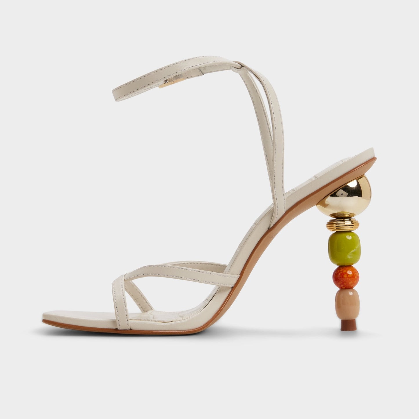 Beachglass in White Bone - Strappy heeled sandal Aldo White/bone