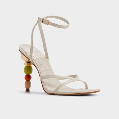 Beachglass in White Bone - Strappy heeled sandal Aldo White/bone