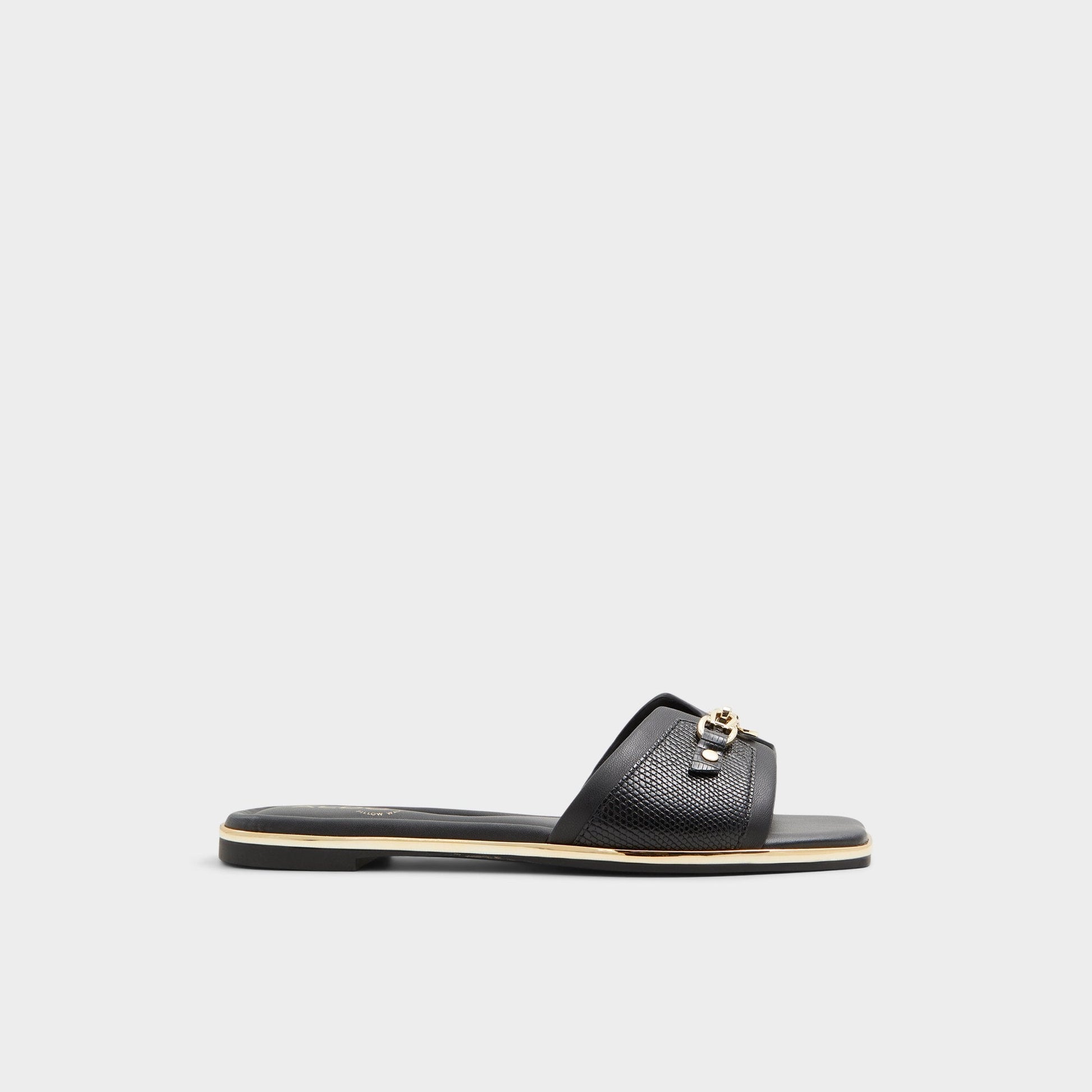 Alamassi Black Women's Flats - Slide sandal Aldo Black
