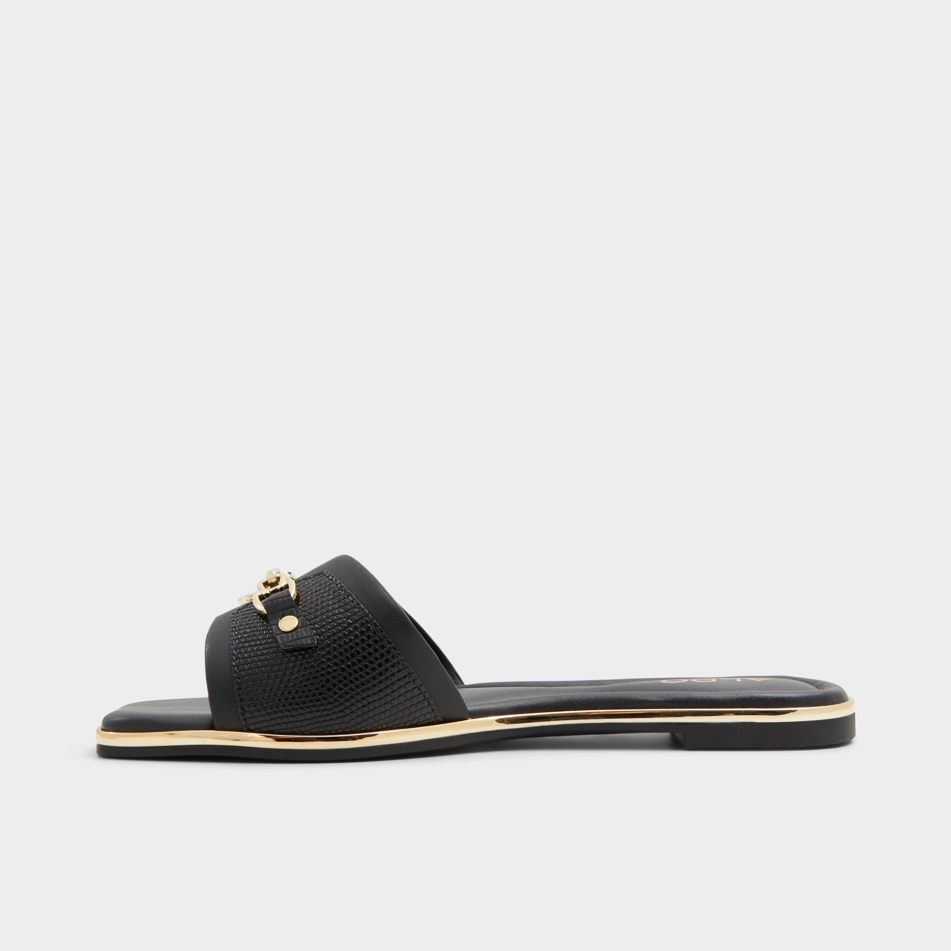Alamassi Black Women's Flats - Slide sandal Aldo Black