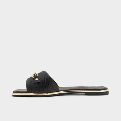 Alamassi Black Women's Flats - Slide sandal Aldo Black