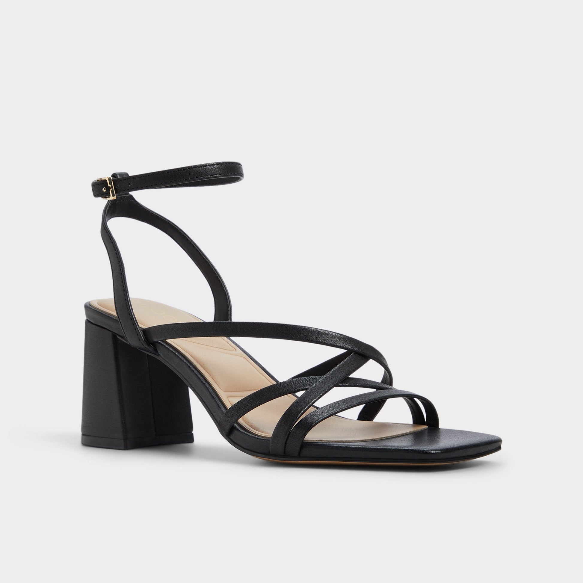 Esther Black Women's Block heels - Strappy heeled sandal, Block heel Aldo Black