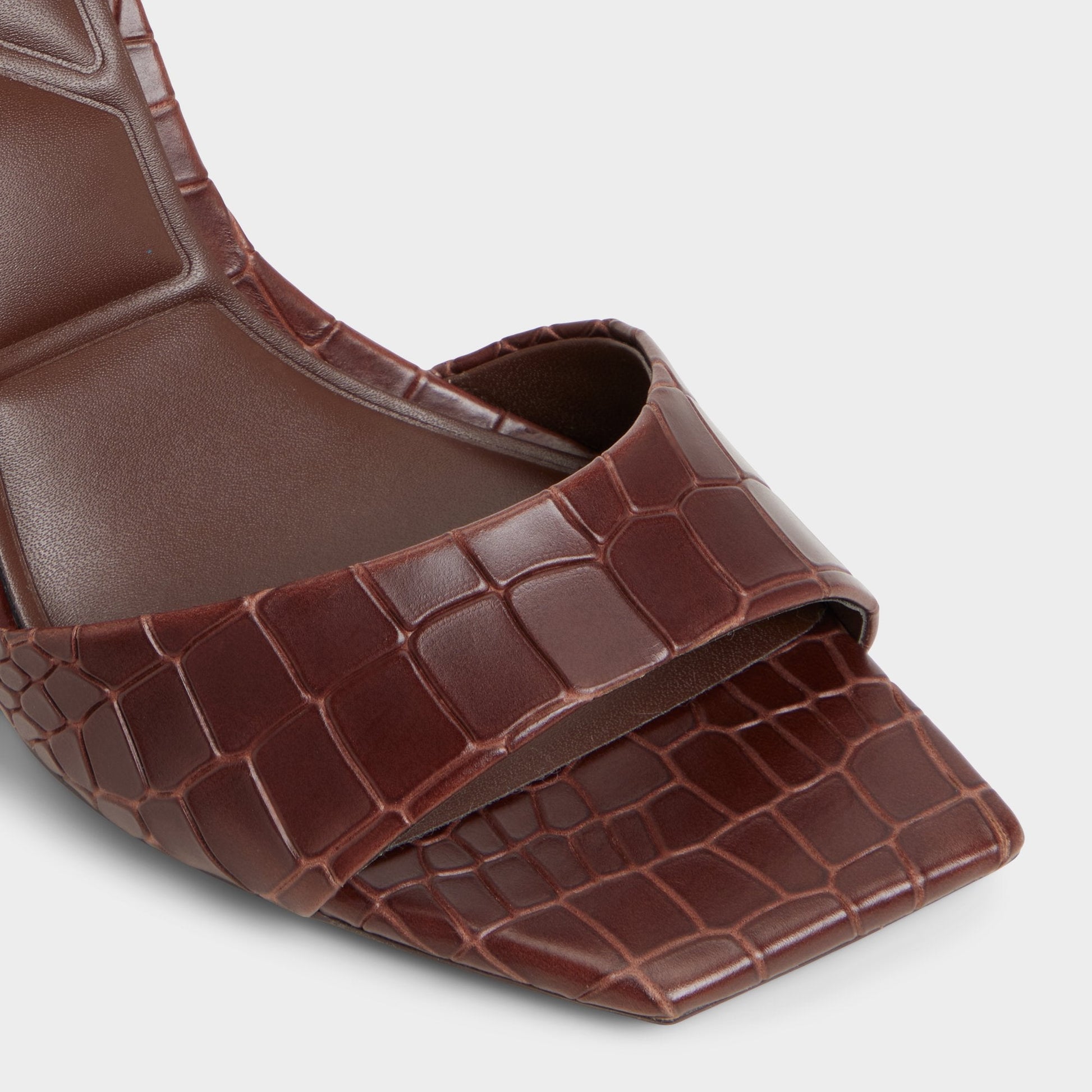 Harmonious in Dark Brown - Strappy heeled sandal Aldo Dark Brown
