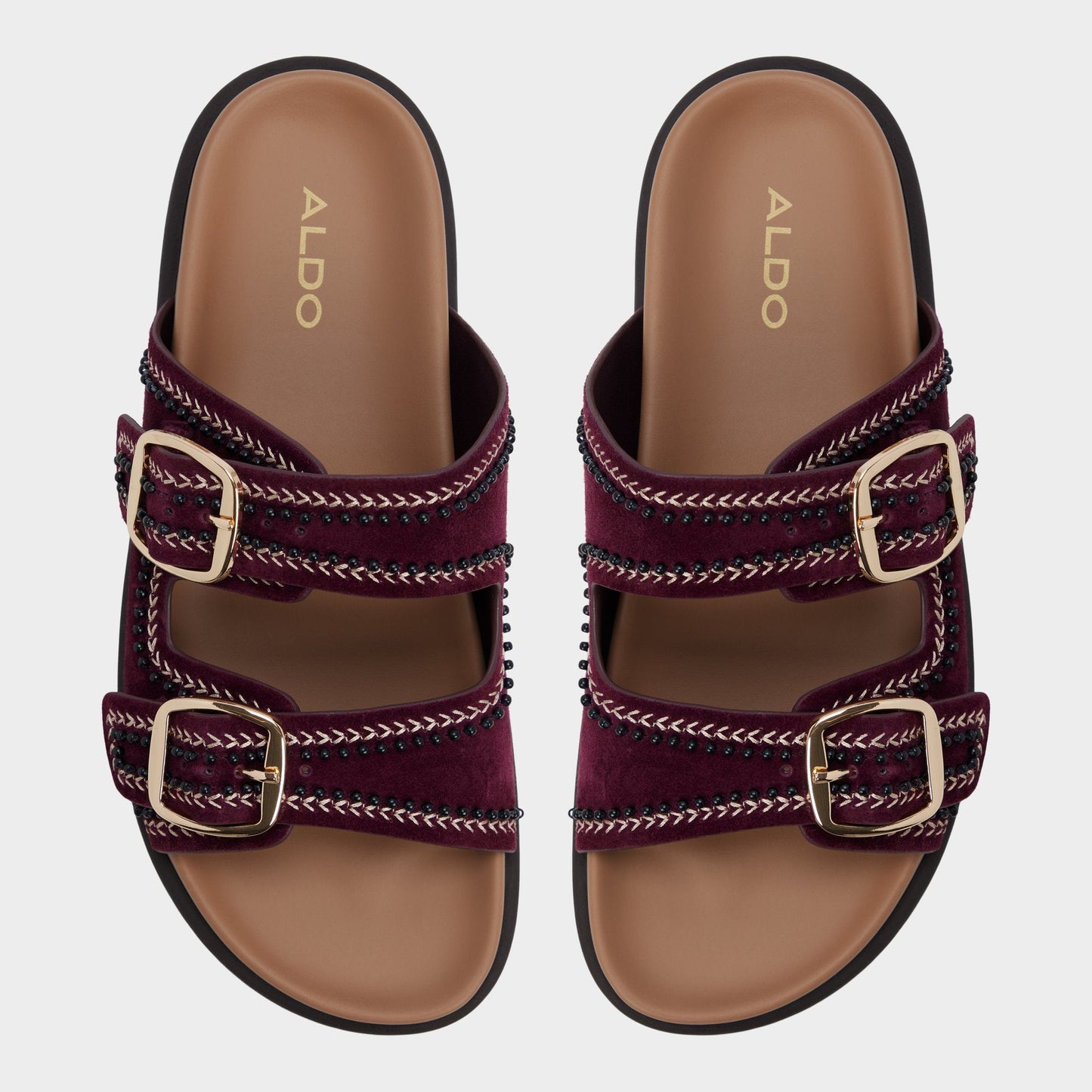 Bohochic in Bordo - Footbed sandal, Footbed sandal Aldo Bordo