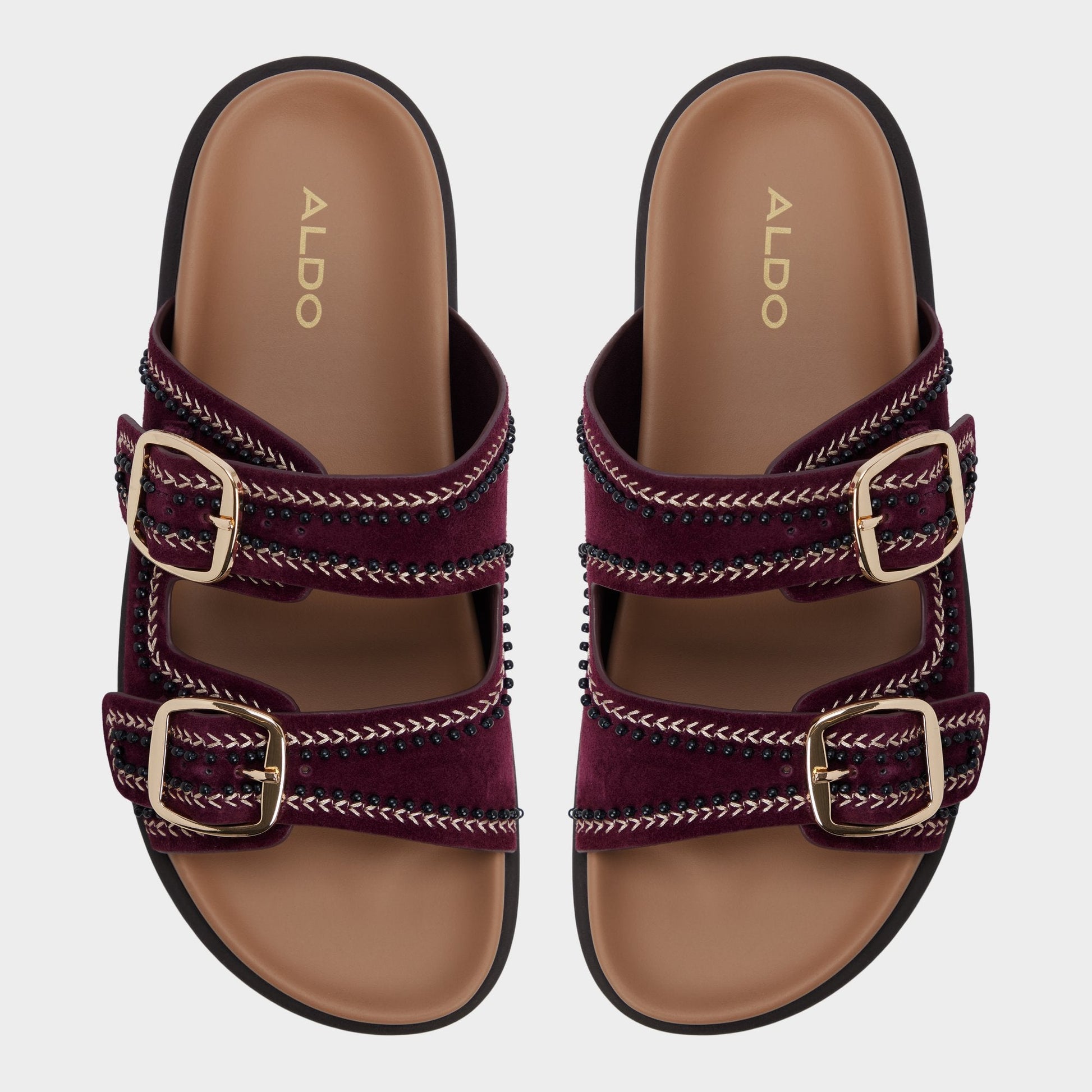 Bohochic in Bordo - Footbed sandal, Footbed sandal Aldo Bordo