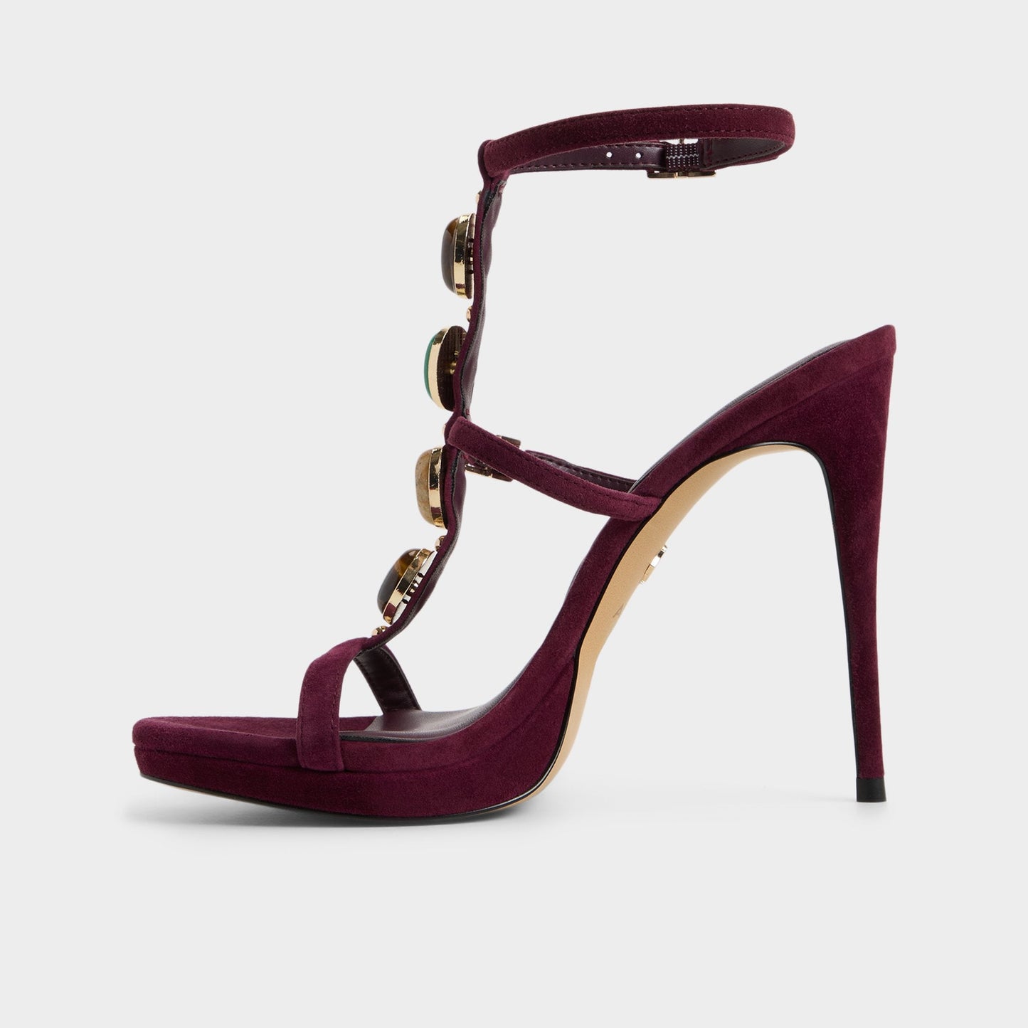 Opalia in Bordo - Strappy heeled sandal, Platform Aldo Bordo