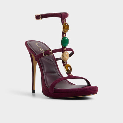 Opalia in Bordo - Strappy heeled sandal, Platform Aldo Bordo