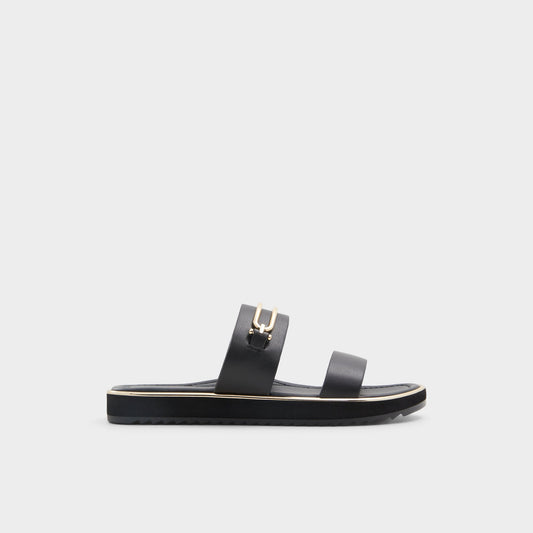 Lagoon Other Black Women's Strappy sandals - Strappy flat sandal, Footbed sandal Aldo Other black