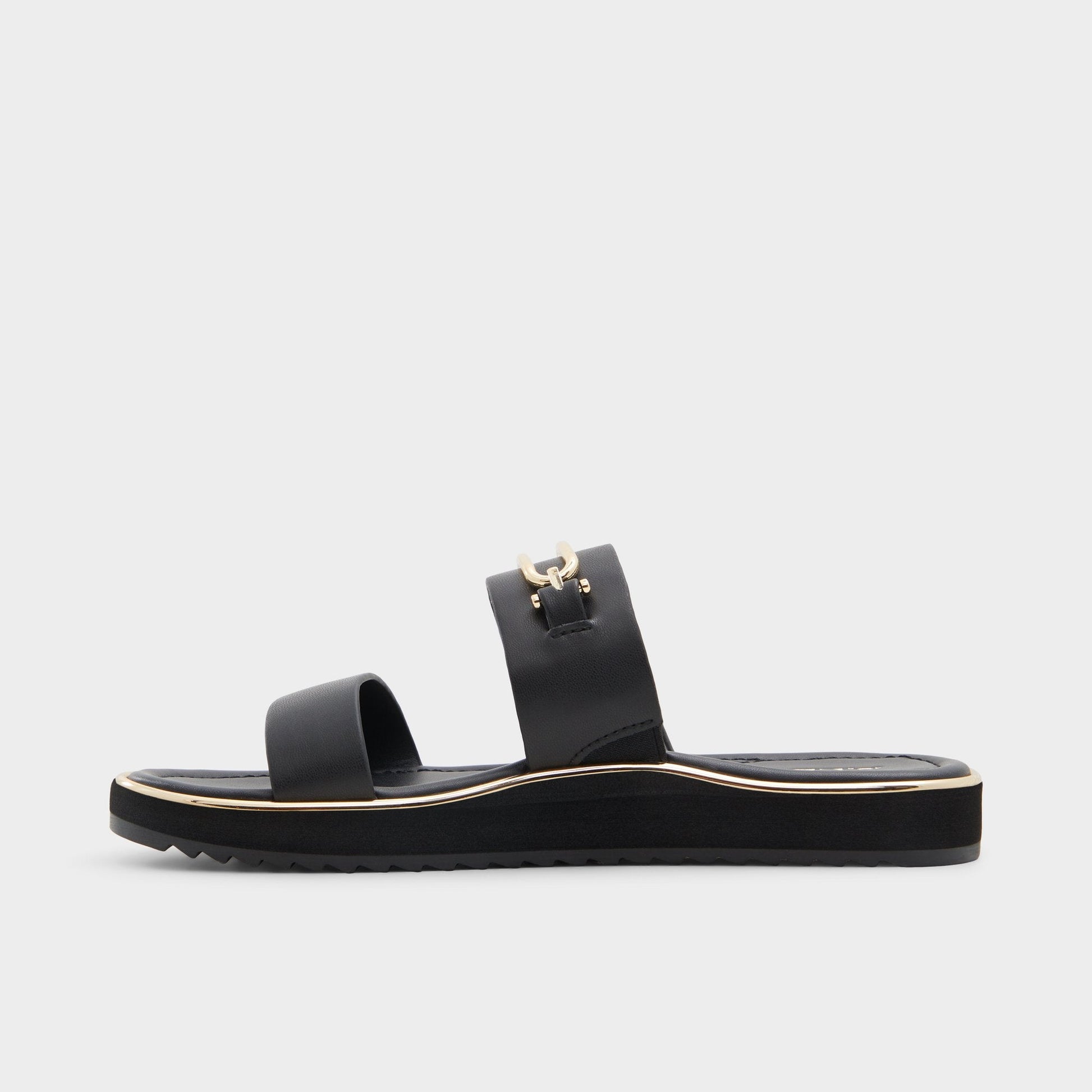 Lagoon Other Black Women's Strappy sandals - Strappy flat sandal, Footbed sandal Aldo Other black