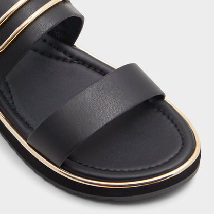 Lagoon Other Black Women's Strappy sandals - Strappy flat sandal, Footbed sandal Aldo Other black