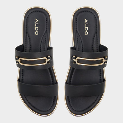 Lagoon Other Black Women's Strappy sandals - Strappy flat sandal, Footbed sandal Aldo Other black