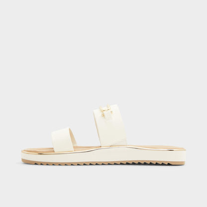 Lagoon White Women's Strappy sandals - Slide sandal, Footbed sandal Aldo White