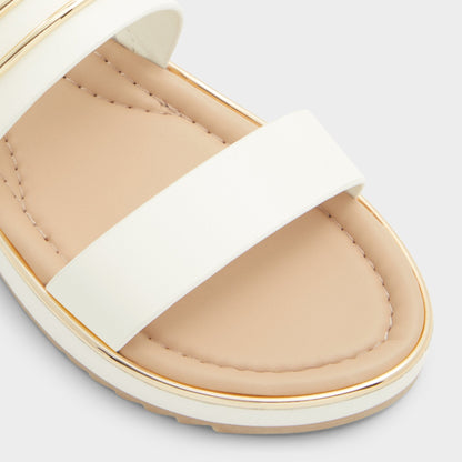 Lagoon White Women's Strappy sandals - Slide sandal, Footbed sandal Aldo White