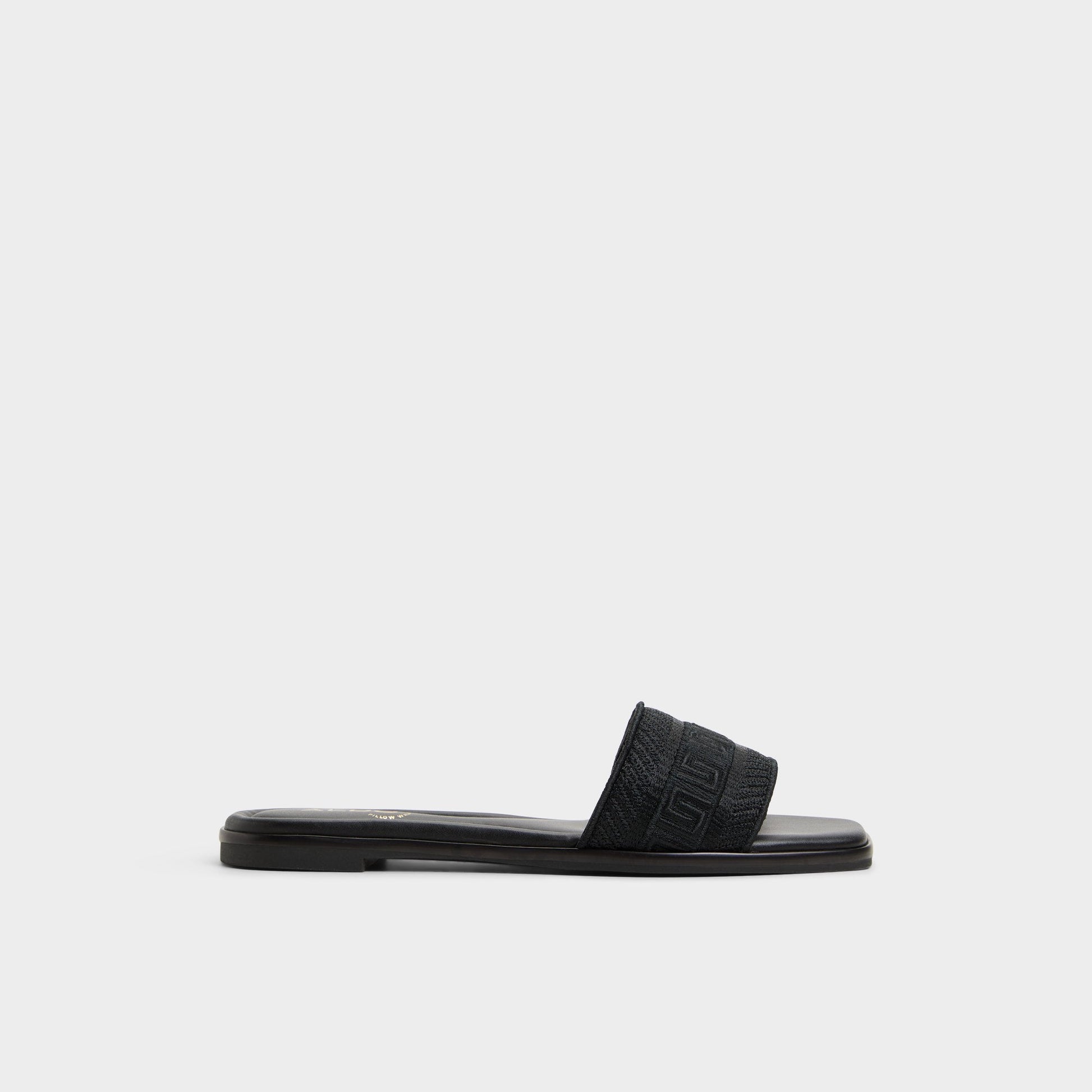 Oceania Black Women's Flats - Slide sandal Aldo Black