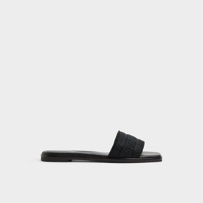 Oceania Black Women's Flats - Slide sandal Aldo Black