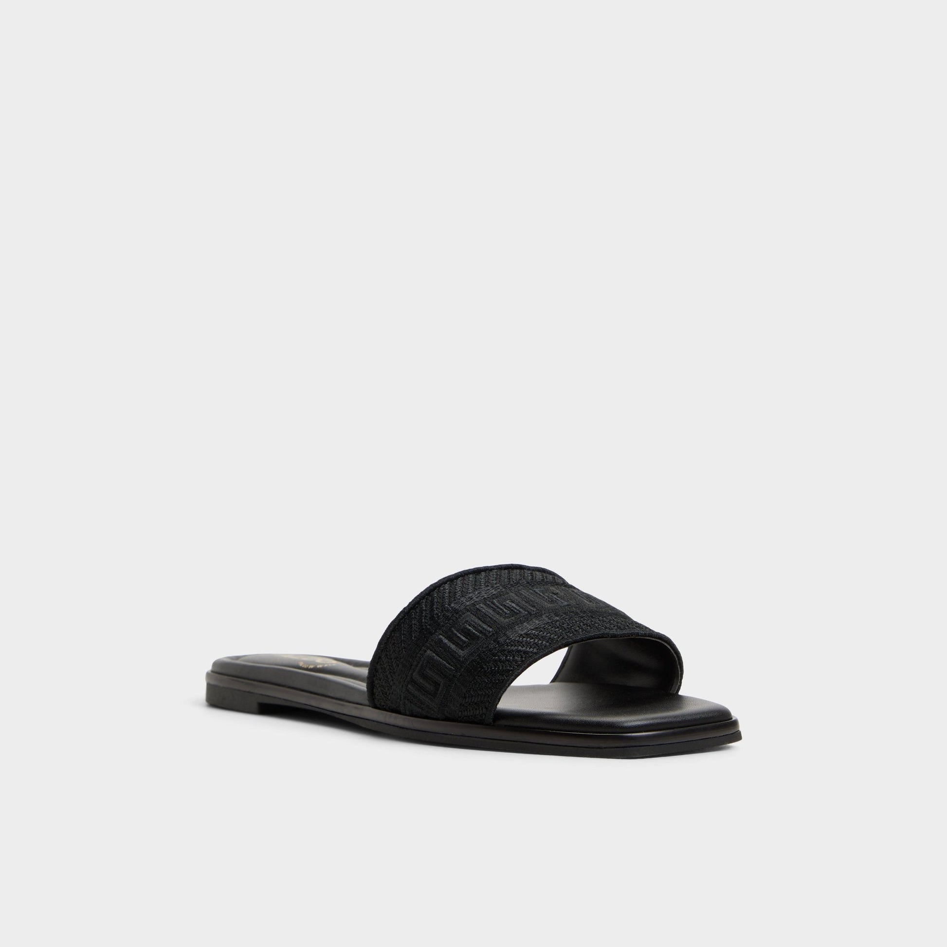 Oceania Black Women's Flats - Slide sandal Aldo Black