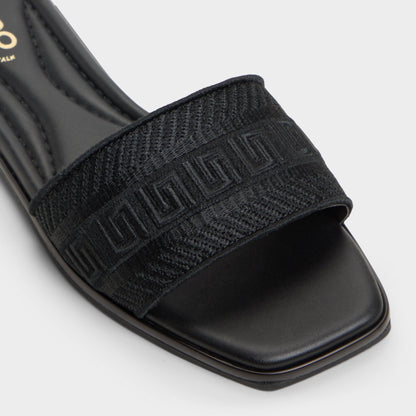 Oceania Black Women's Flats - Slide sandal Aldo Black