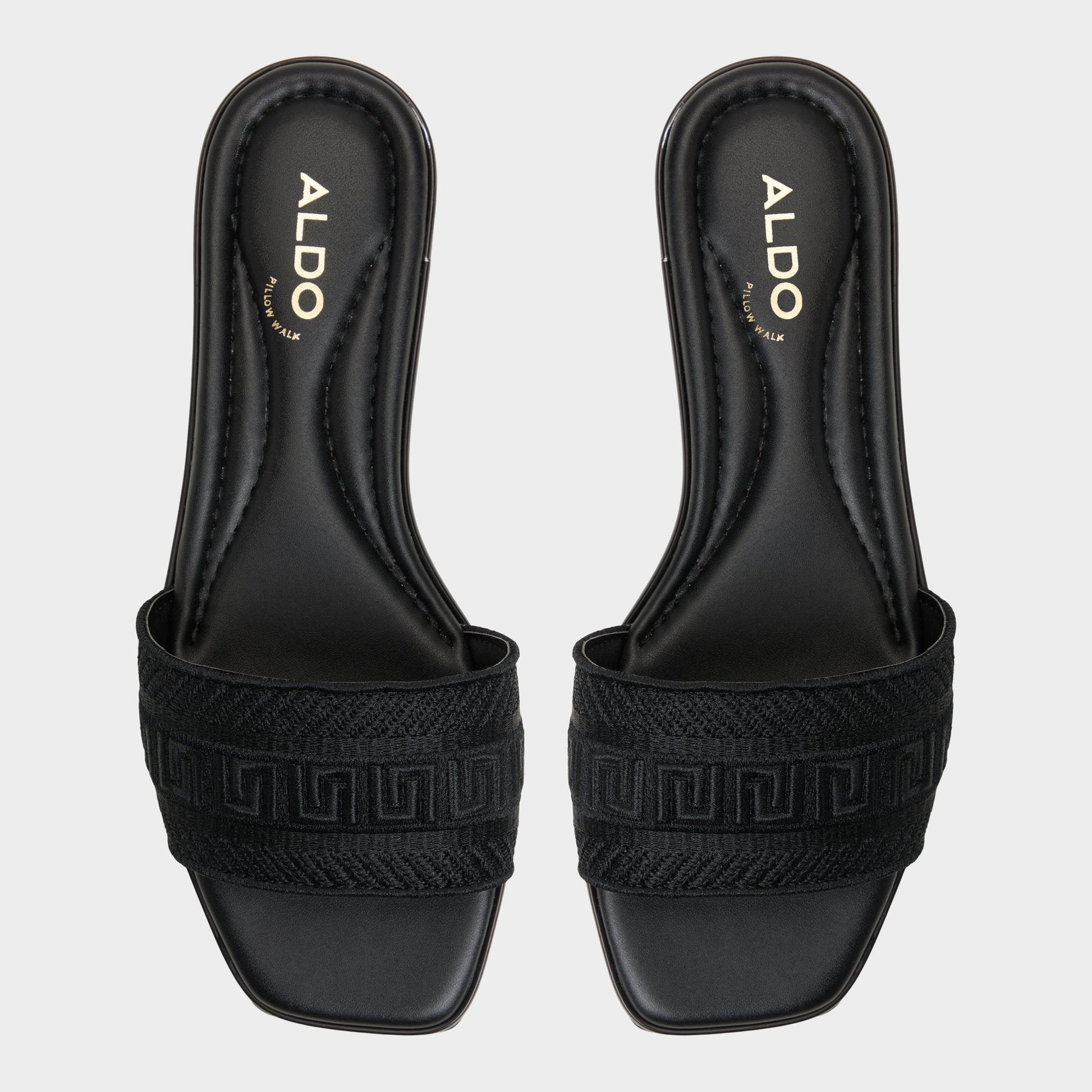 Oceania Black Women's Flats - Slide sandal Aldo Black