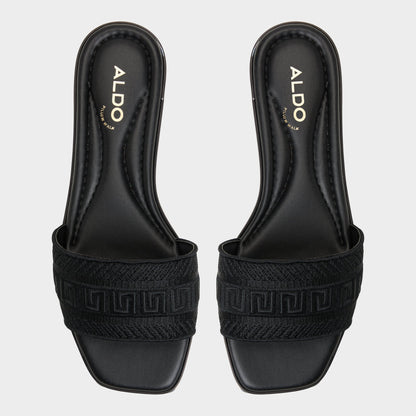 Oceania Black Women's Flats - Slide sandal Aldo Black