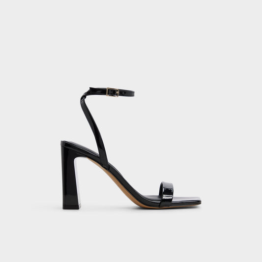 Azzira in Black - Strappy heeled sandal, Block heel Aldo Black