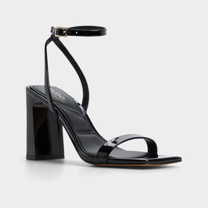 Azzira in Black - Strappy heeled sandal, Block heel Aldo Black