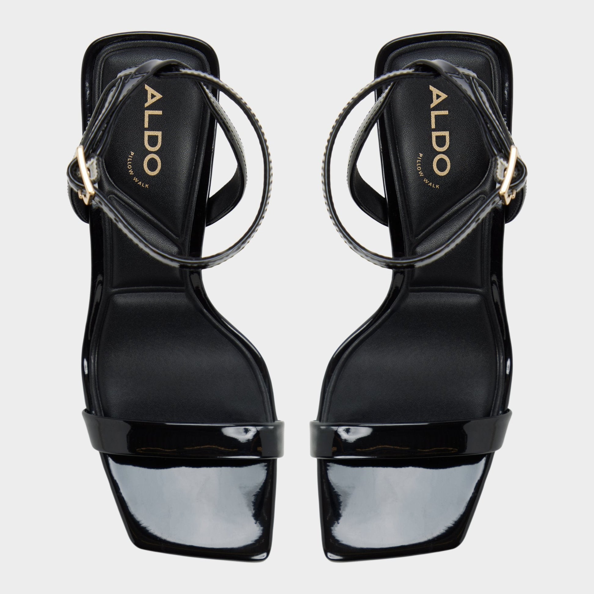 Azzira in Black - Strappy heeled sandal, Block heel Aldo Black