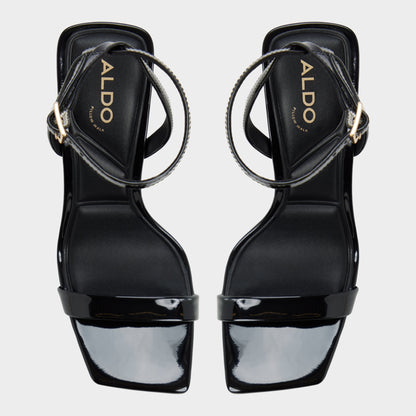 Azzira in Black - Strappy heeled sandal, Block heel Aldo Black