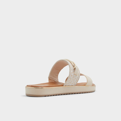 Lagoon Other Beige Synthetic Print Women's Footbed sandals - Slide sandal, Footbed sandal Aldo Other beige