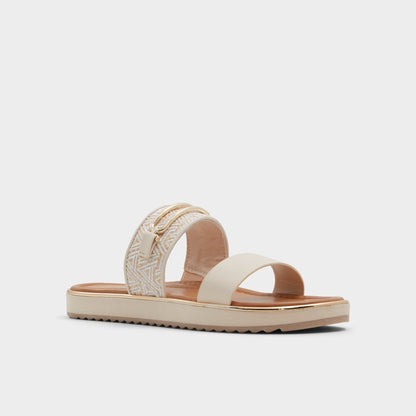 Lagoon Other Beige Synthetic Print Women's Footbed sandals - Slide sandal, Footbed sandal Aldo Other beige