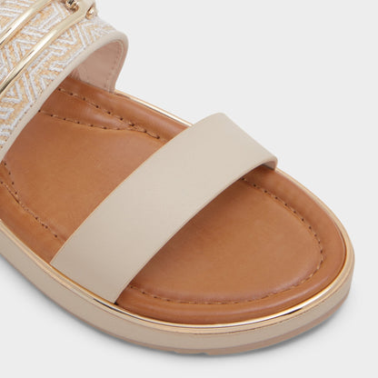 Lagoon Other Beige Synthetic Print Women's Footbed sandals - Slide sandal, Footbed sandal Aldo Other beige