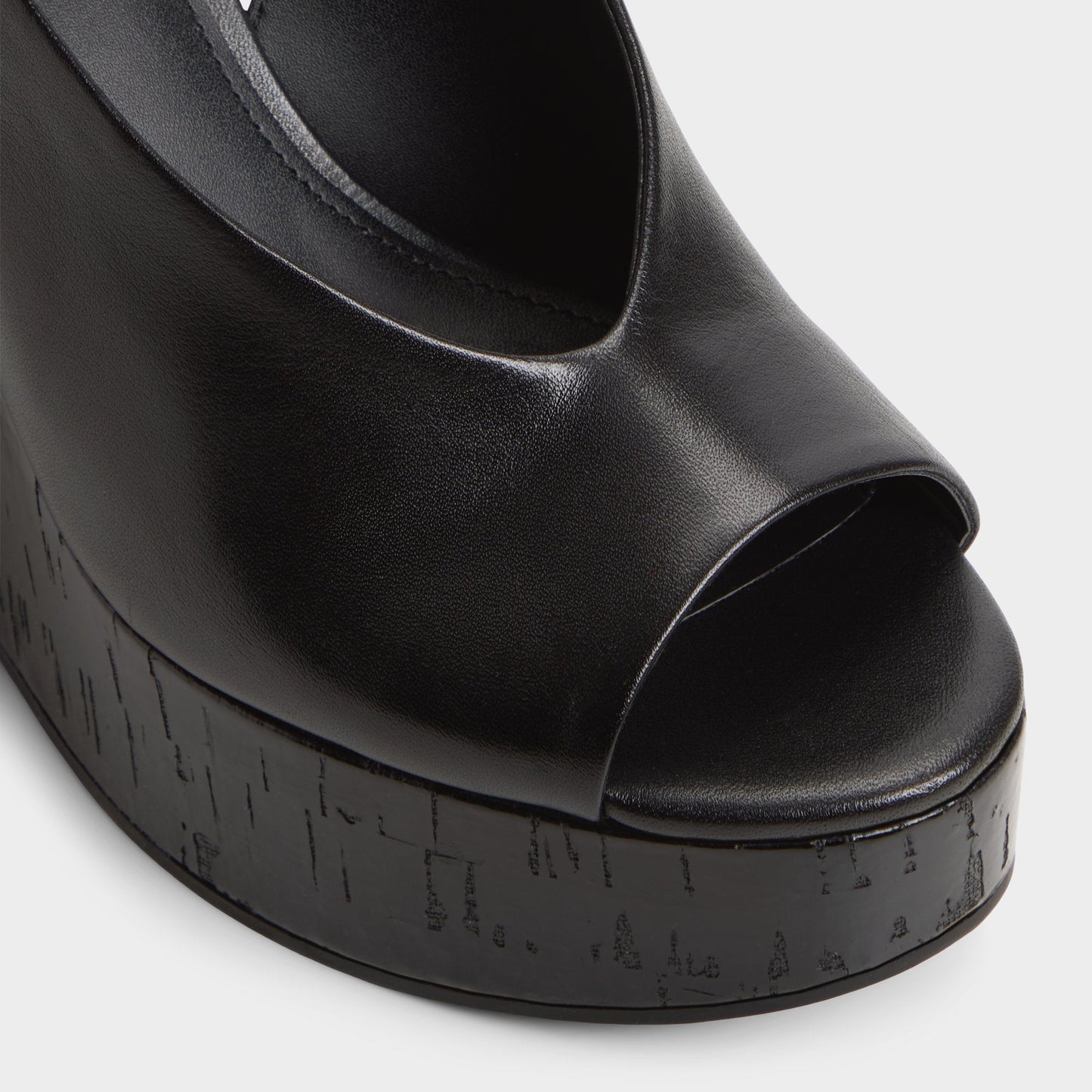 Tatianah in Black - Sling back heeled sandal, Wedge heel Aldo Black