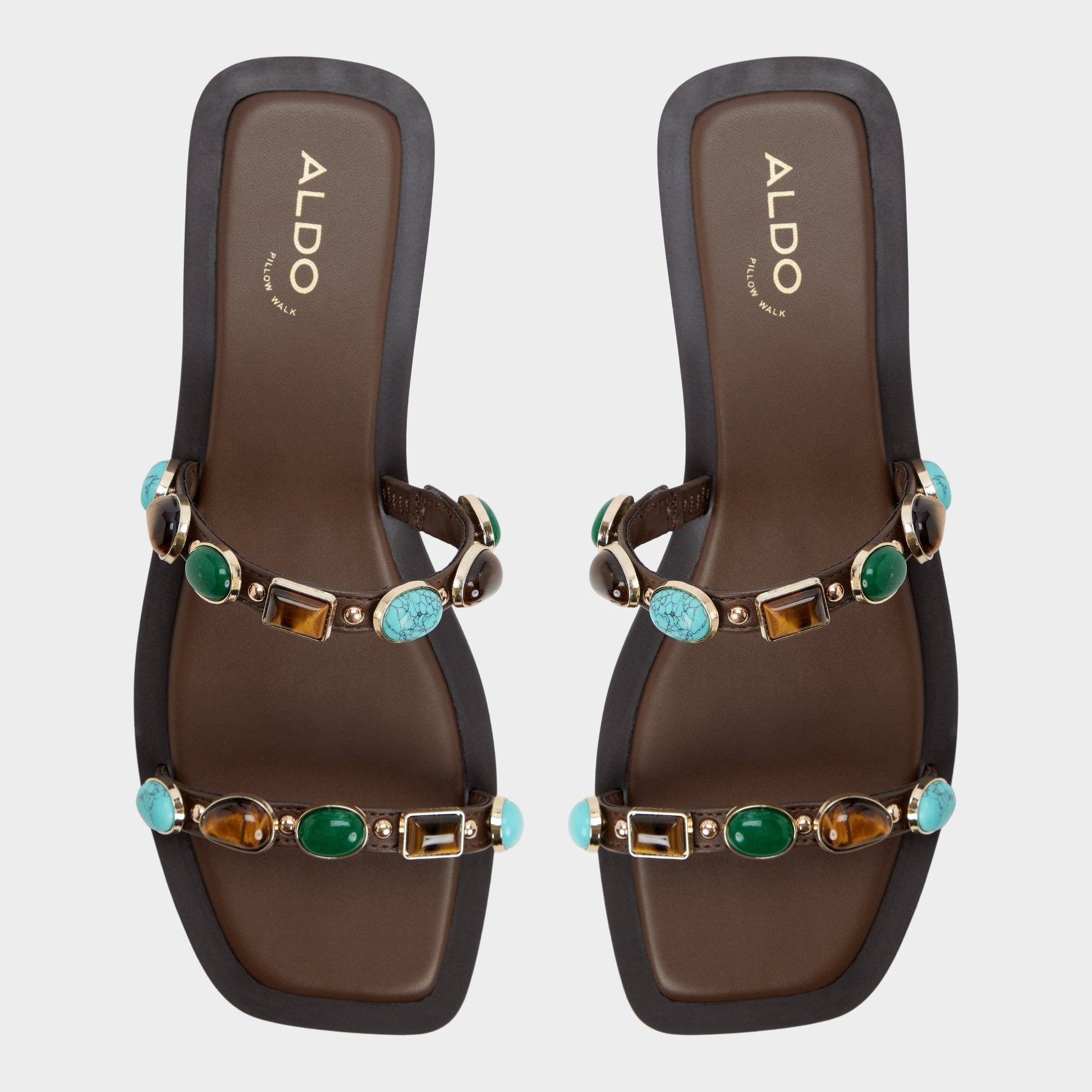 Sapphira in Dark Brown 14189967 - Slide sandal Aldo Dark brown
