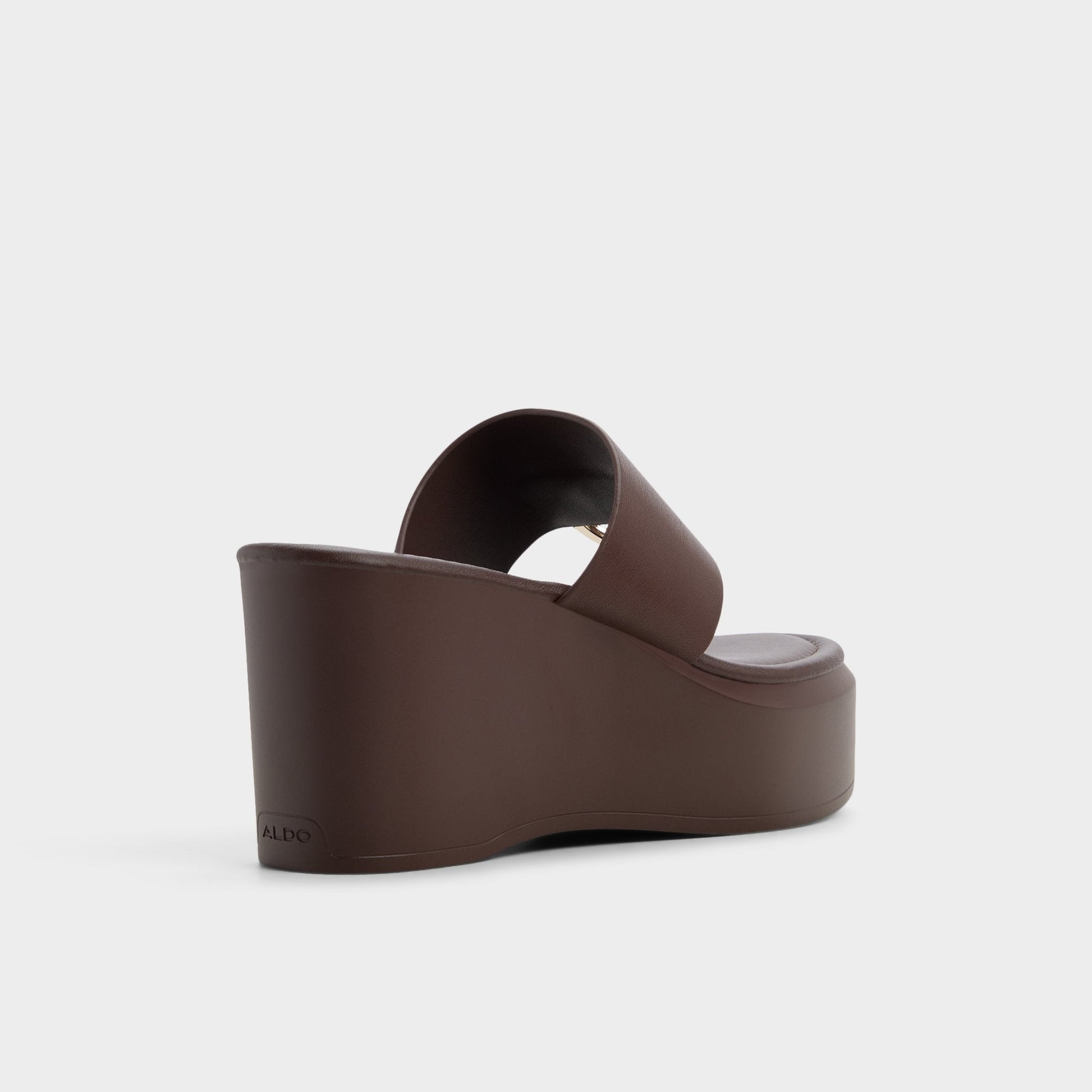 Friegan in Dark Brown - Slide sandal, Wedge heel Aldo Dark brown