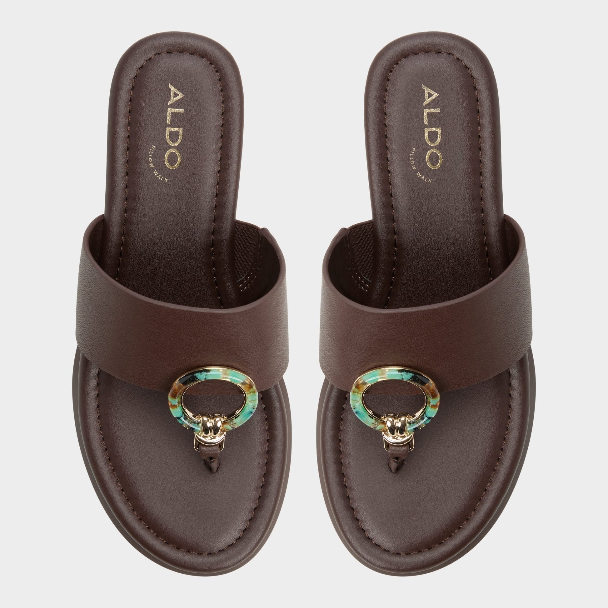 Friegan in Dark Brown - Slide sandal, Wedge heel Aldo Dark brown