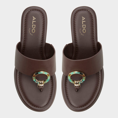 Friegan in Dark Brown - Slide sandal, Wedge heel Aldo Dark brown