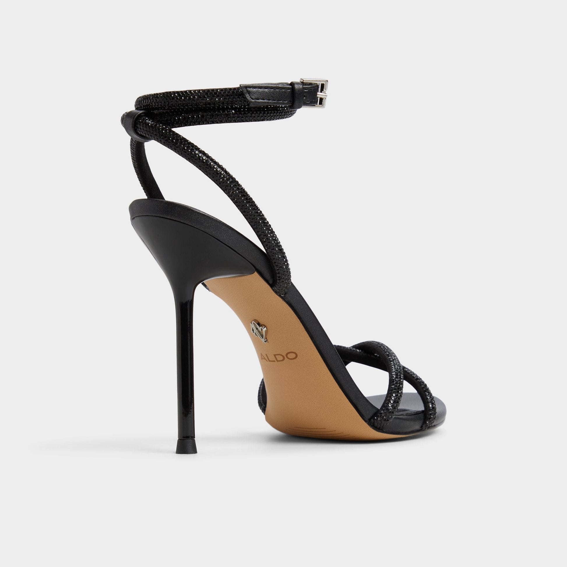 Manaelden Black Women's Strappy sandals - Strappy heeled sandal, Stiletto heel Aldo Black