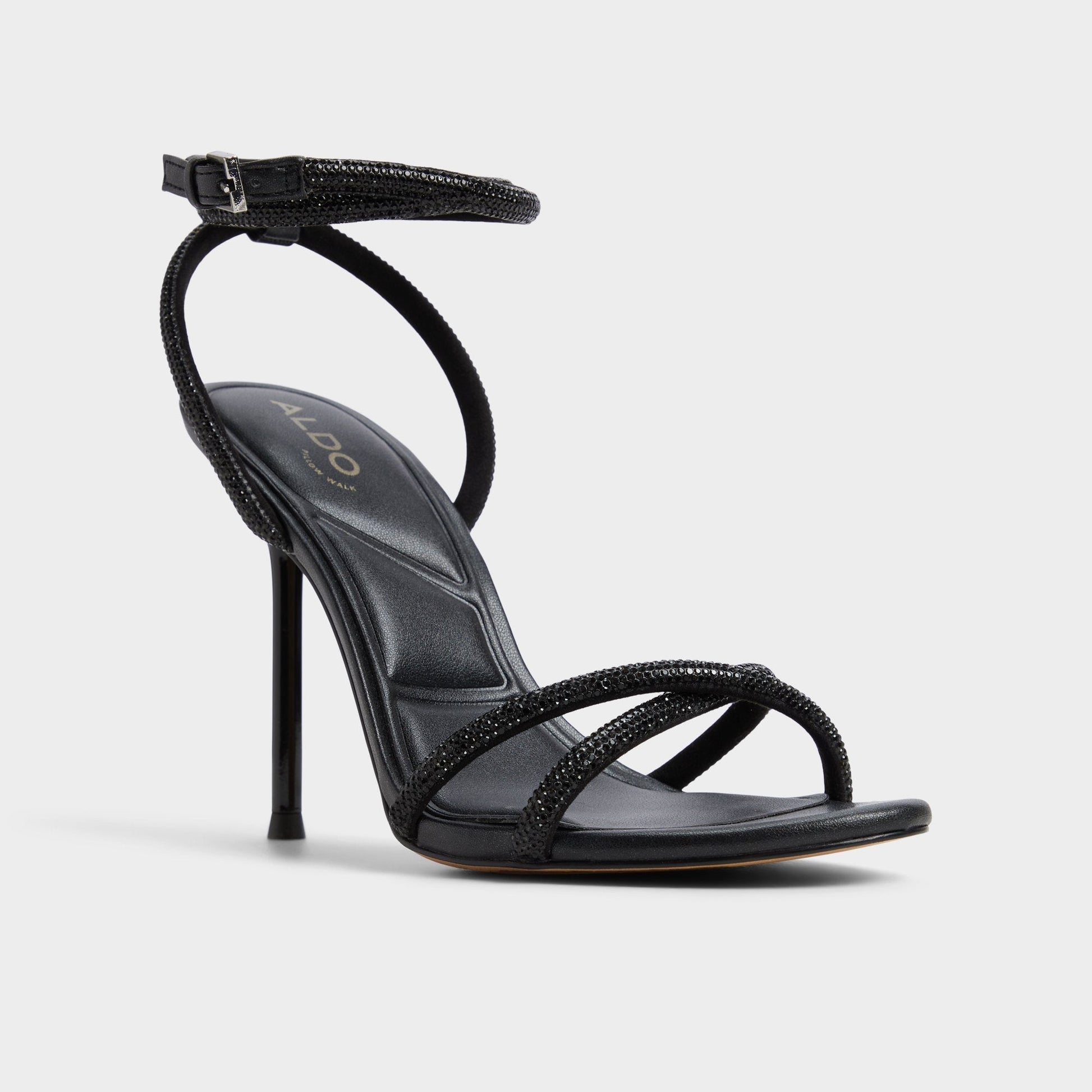 Manaelden Black Women's Strappy sandals - Strappy heeled sandal, Stiletto heel Aldo Black
