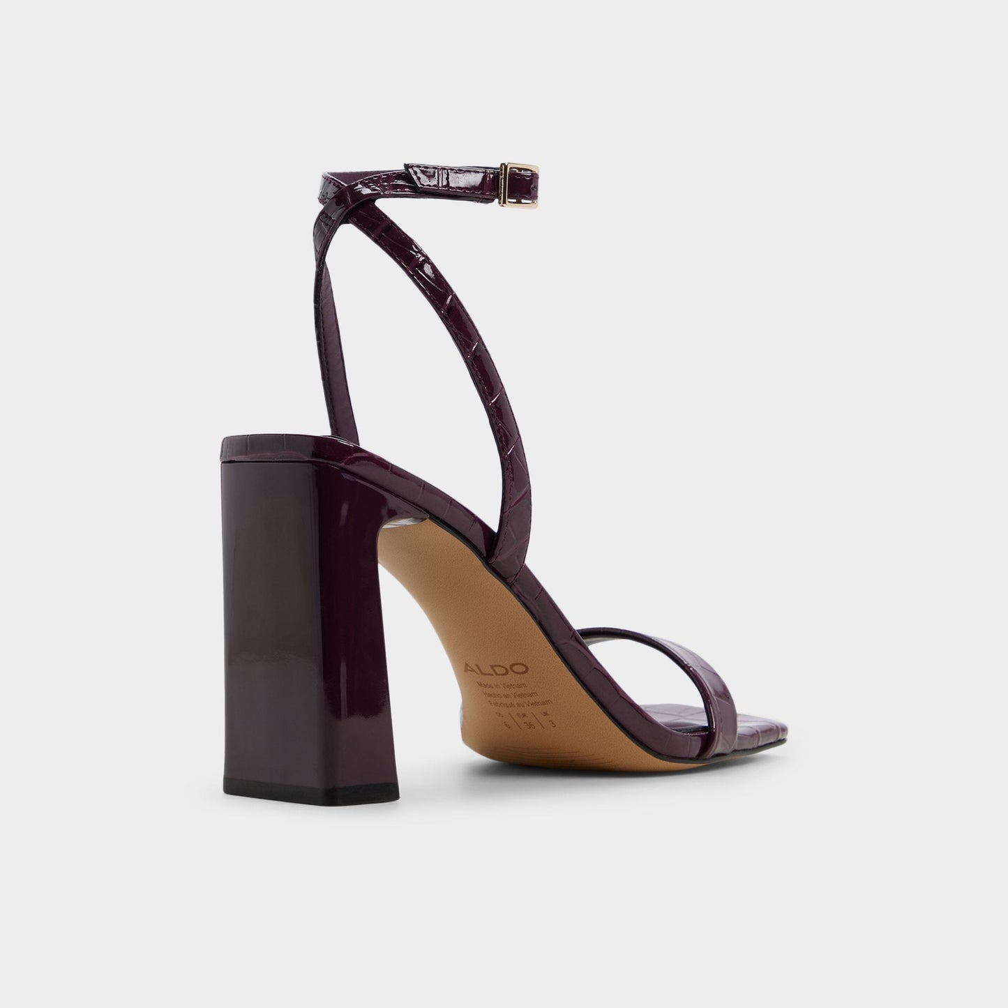 Azzira in Bordo - Strappy heeled sandal, Block heel Aldo Bordo