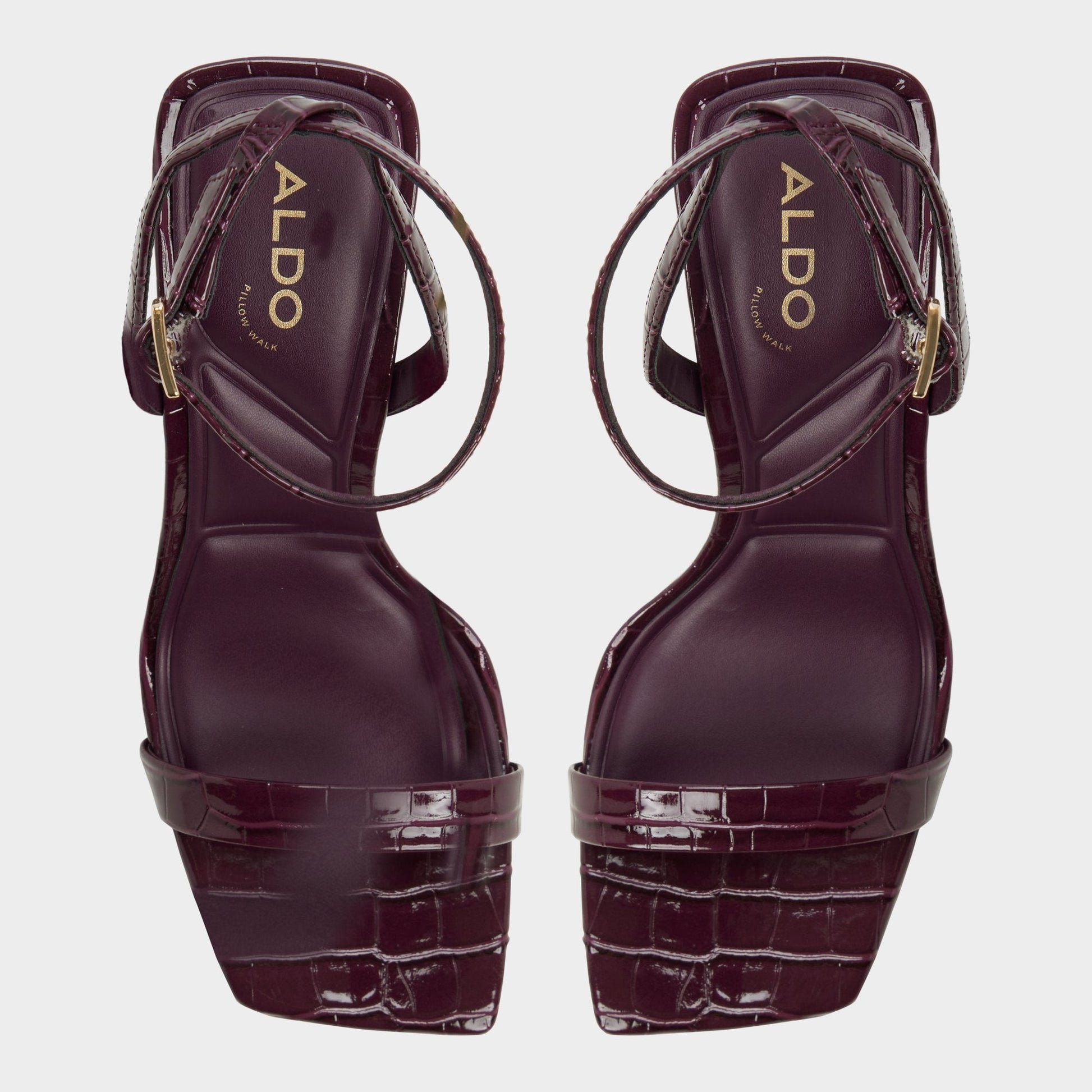 Azzira in Bordo - Strappy heeled sandal, Block heel Aldo Bordo